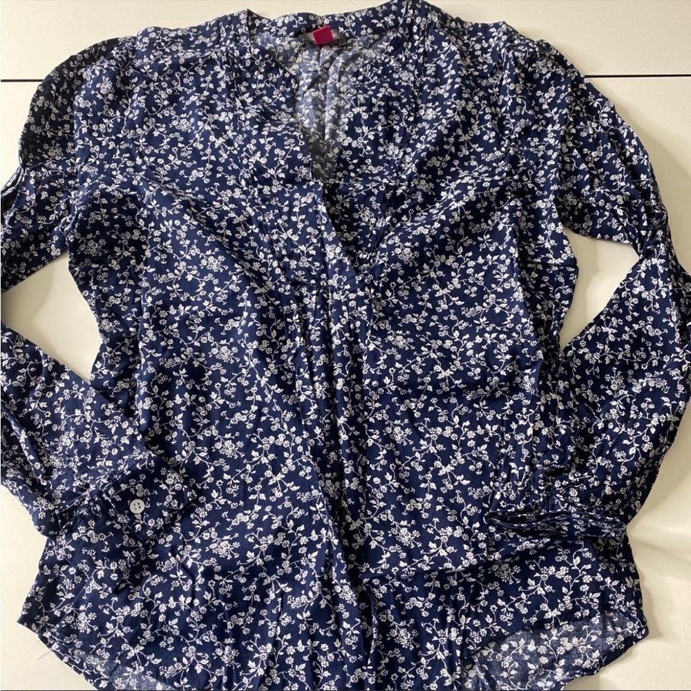 Vince camuto floral blouse xs